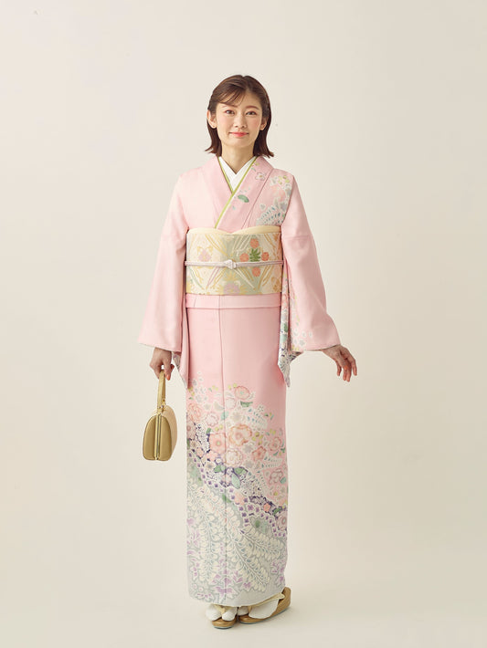 L0007/辻が花/ピンク | 訪問着レンタル