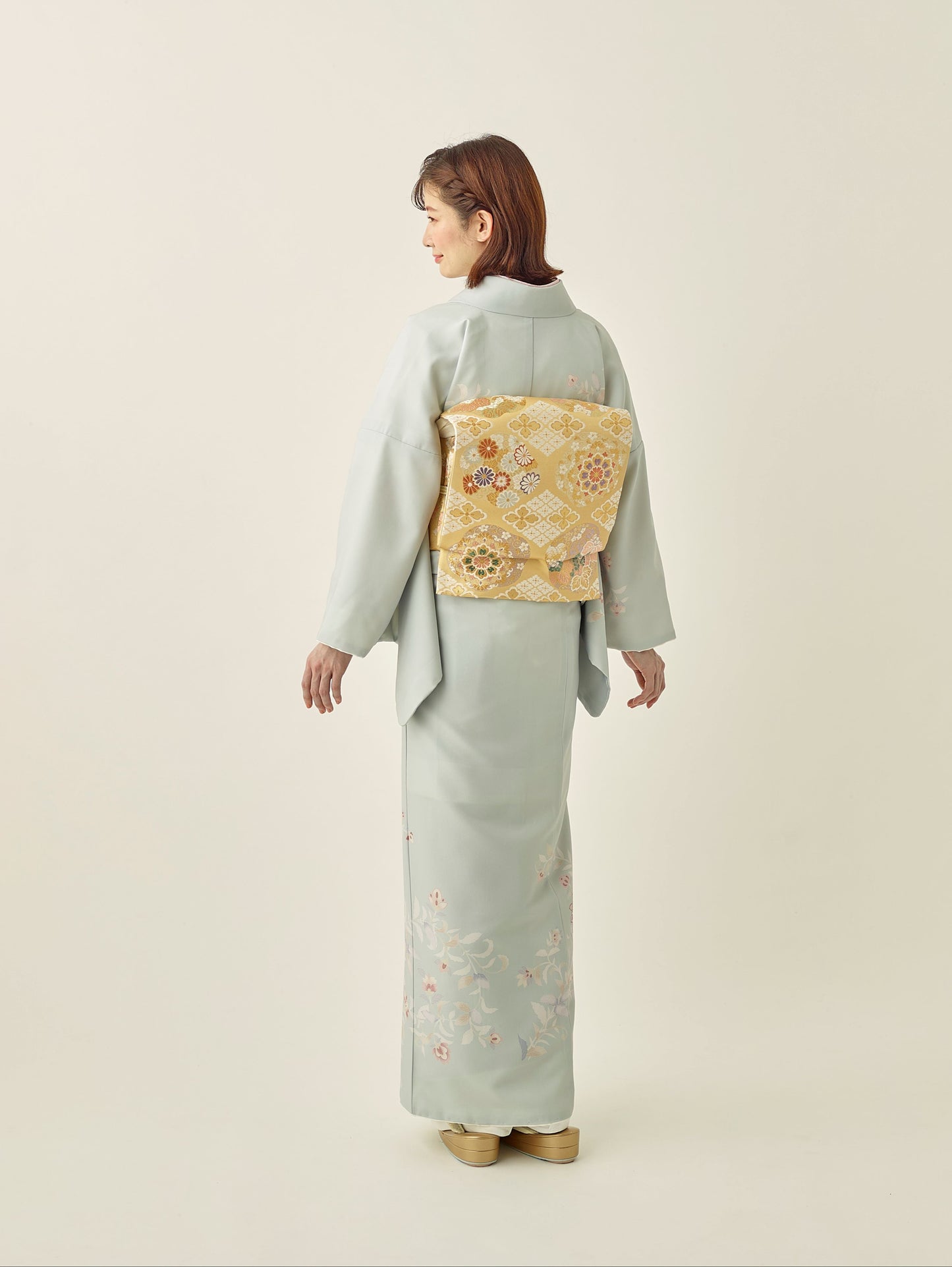 L0009/更紗/若草色| 訪問着レンタル