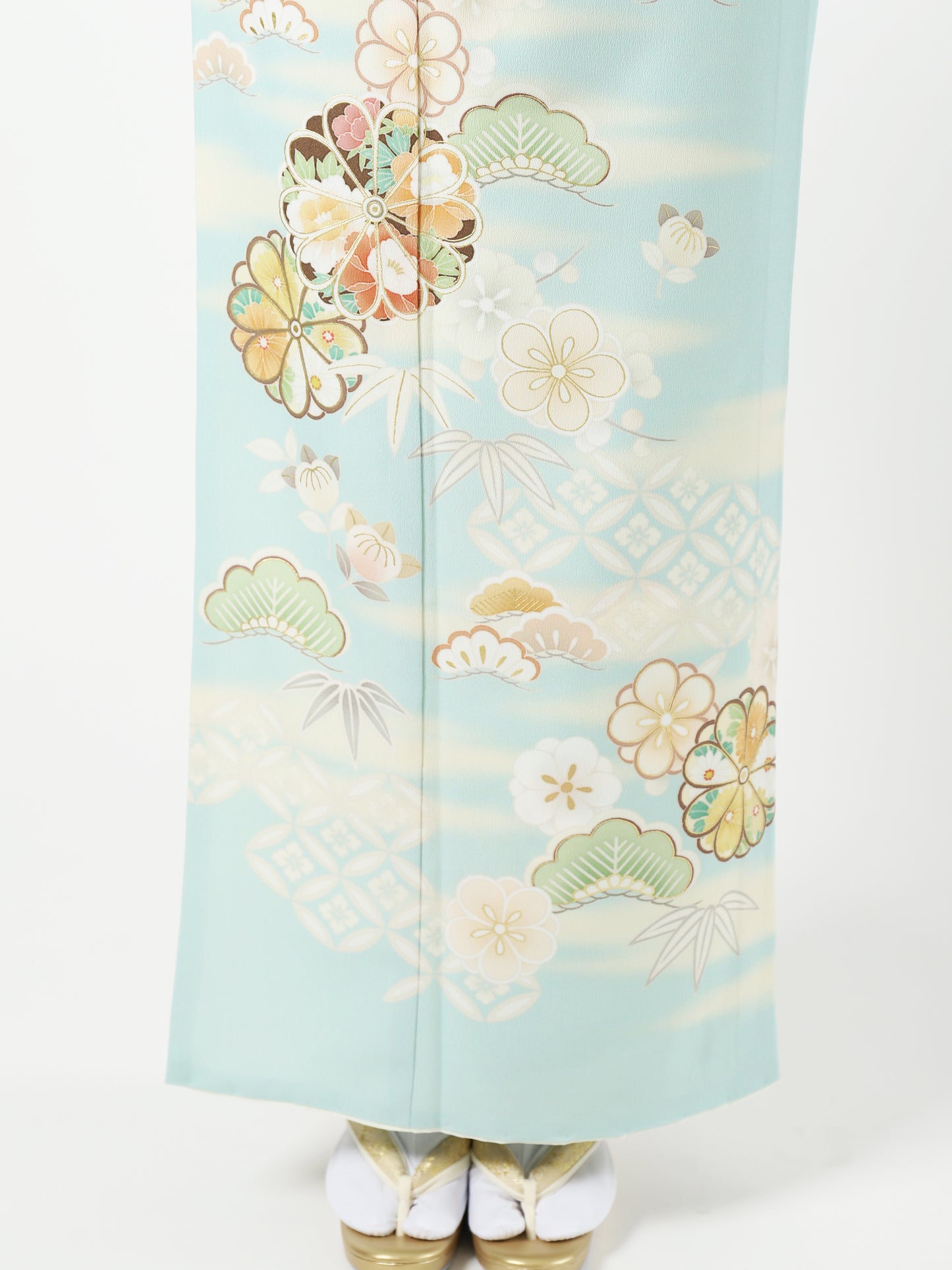 L0005/菊紋七宝/水色 | 訪問着レンタル