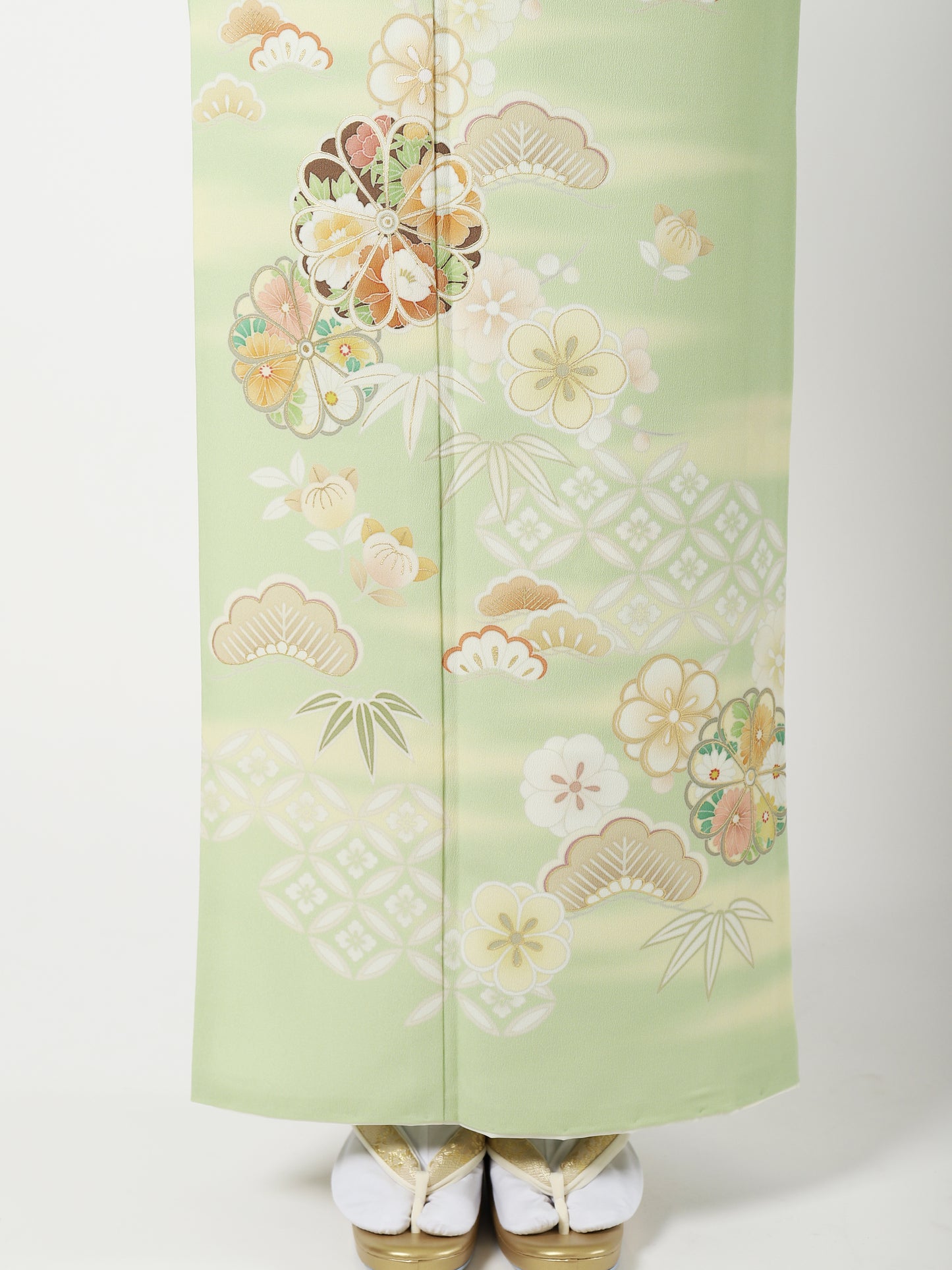 L0006/菊紋七宝/ヒワ | 訪問着レンタル