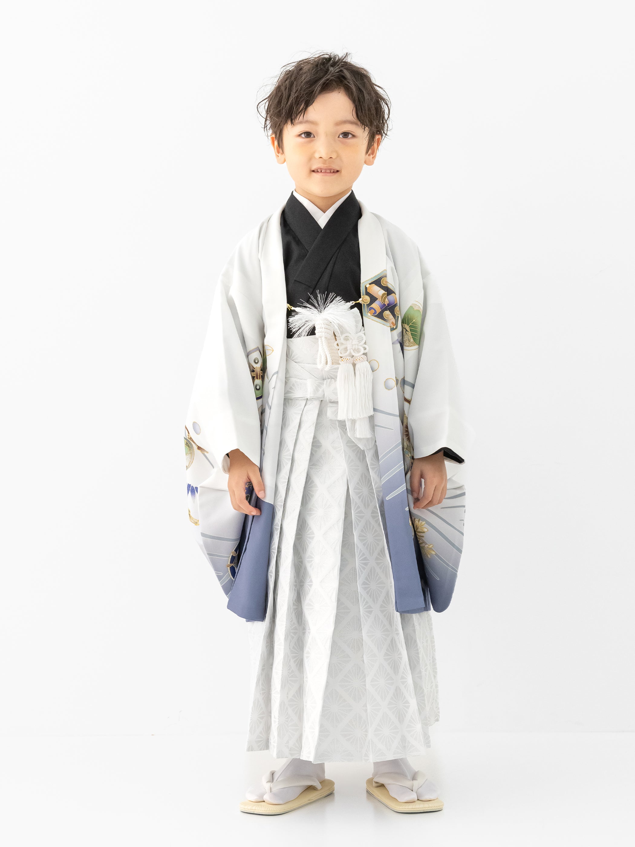 S0515 兜に波/白 | 七五三着物レンタル | tententen – tententen(てん
