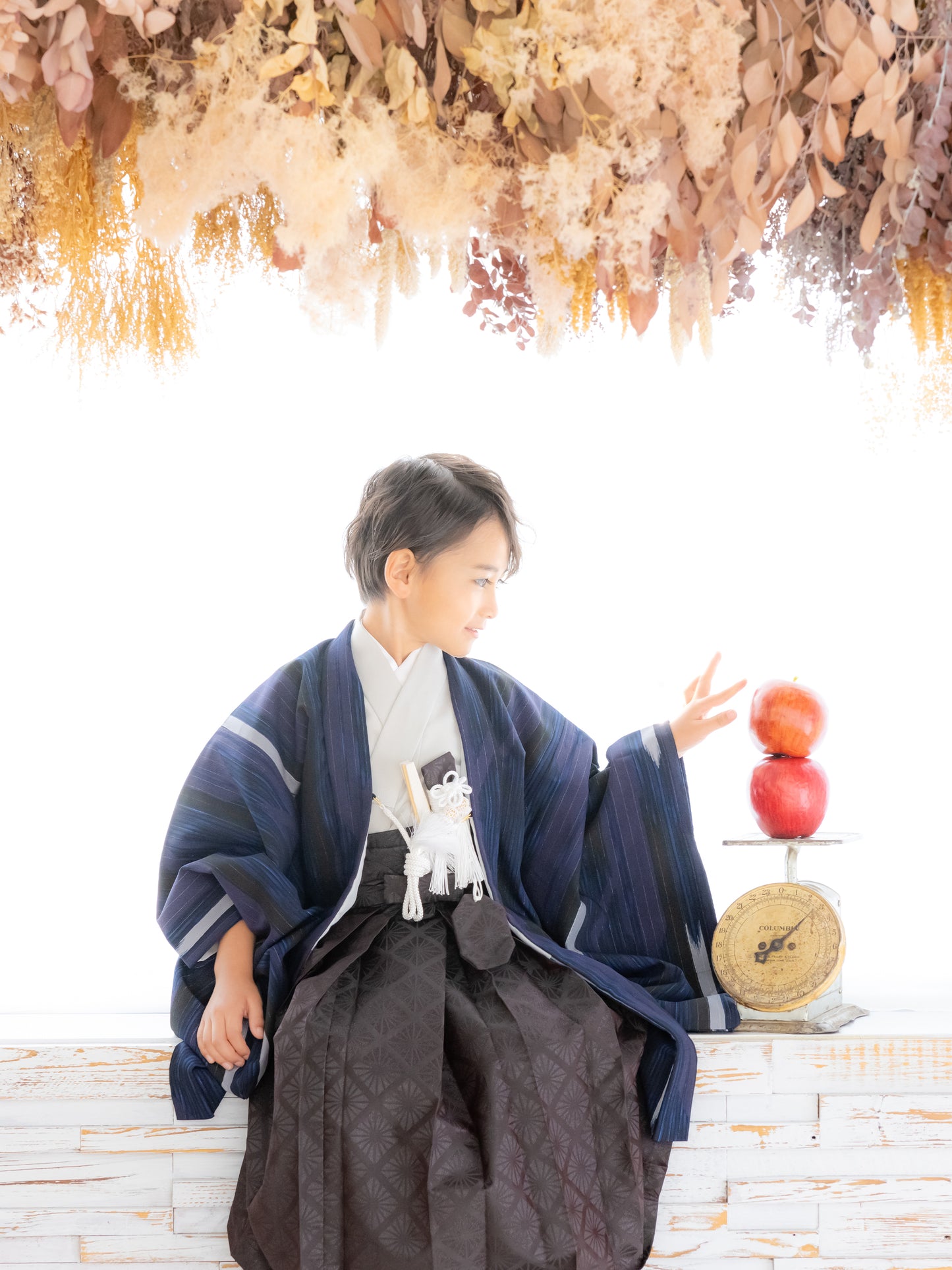 S0503 矢絣/紺 【七五三着物レンタル】