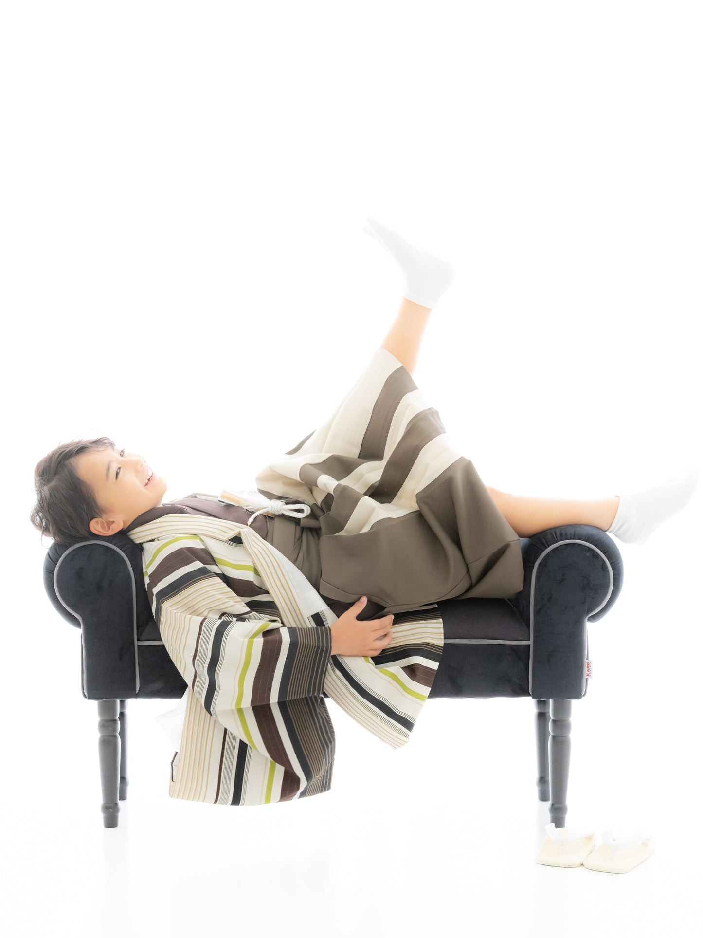 S0505 ストライプ/オフ 【七五三着物レンタル】