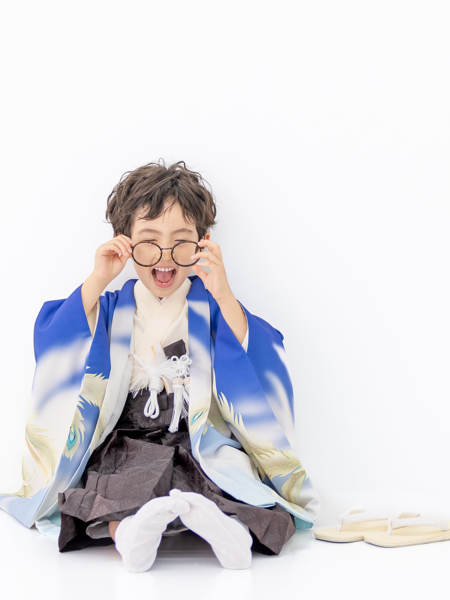 S0521 鳳凰/ブルー 【七五三着物レンタル】