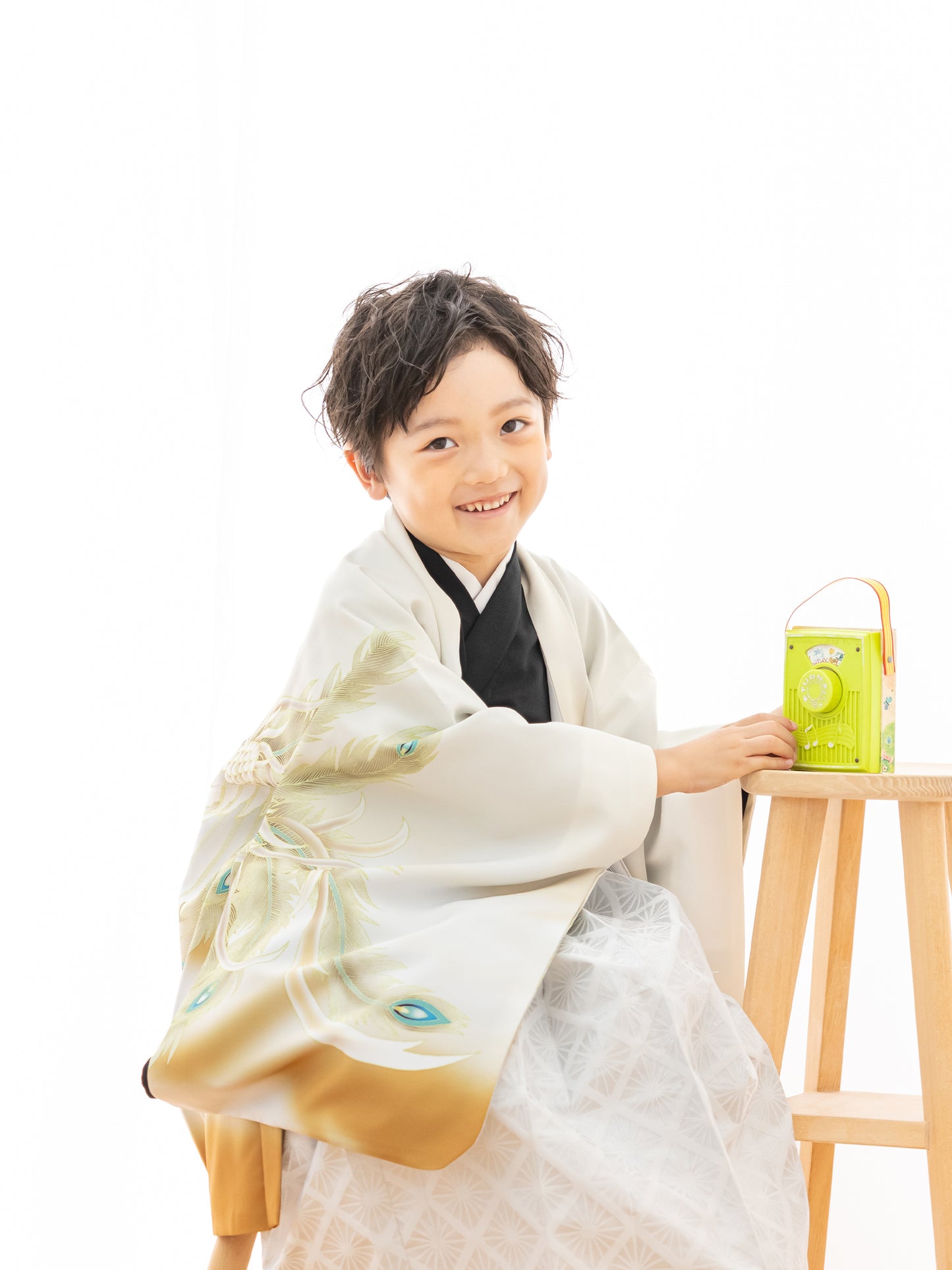 S0522 鳳凰/ブラウン 【七五三着物レンタル】