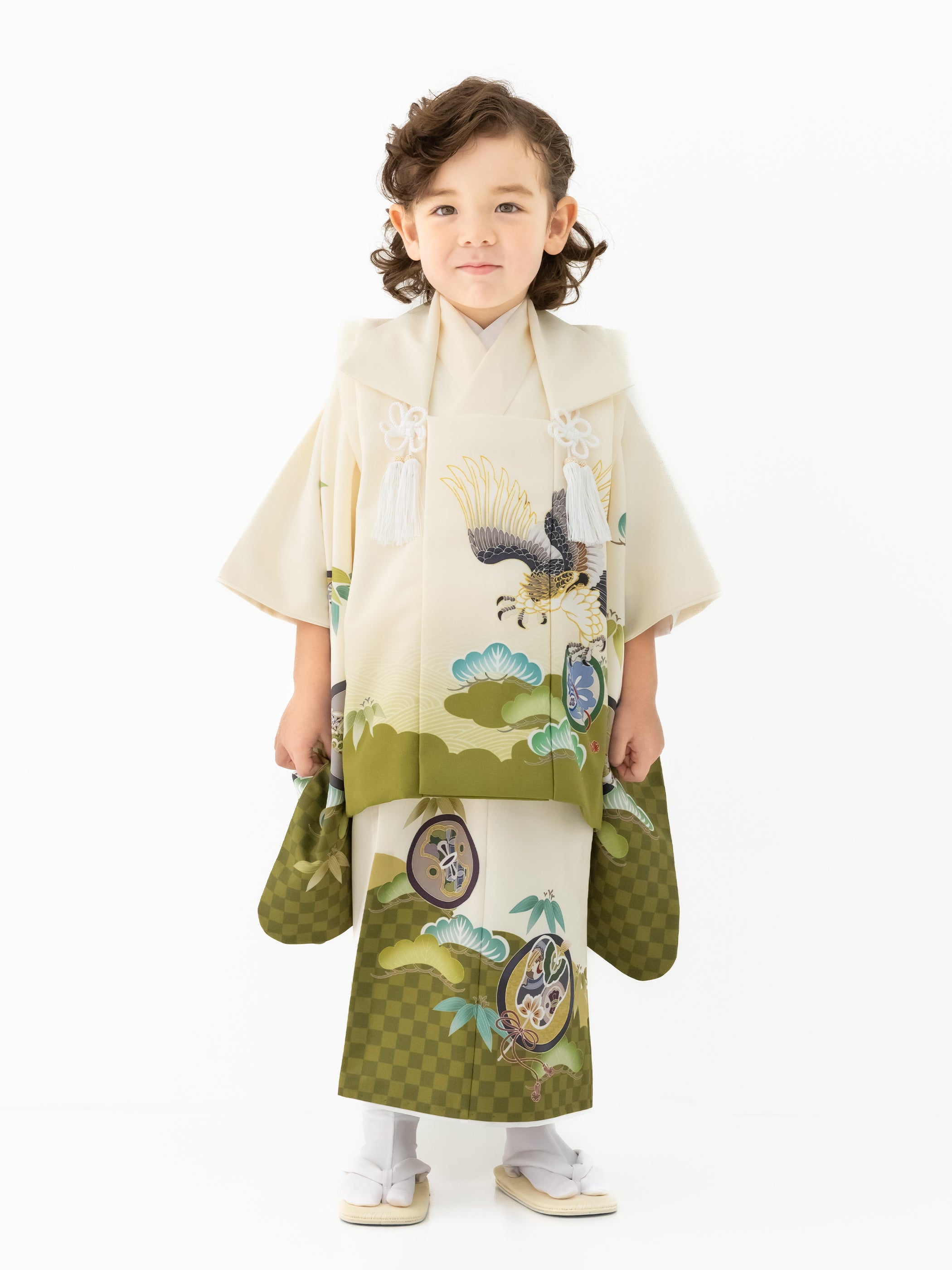 七五三 着物 S1308 絵羽/白 七五三着物レンタル – tententen(てんてんてん)