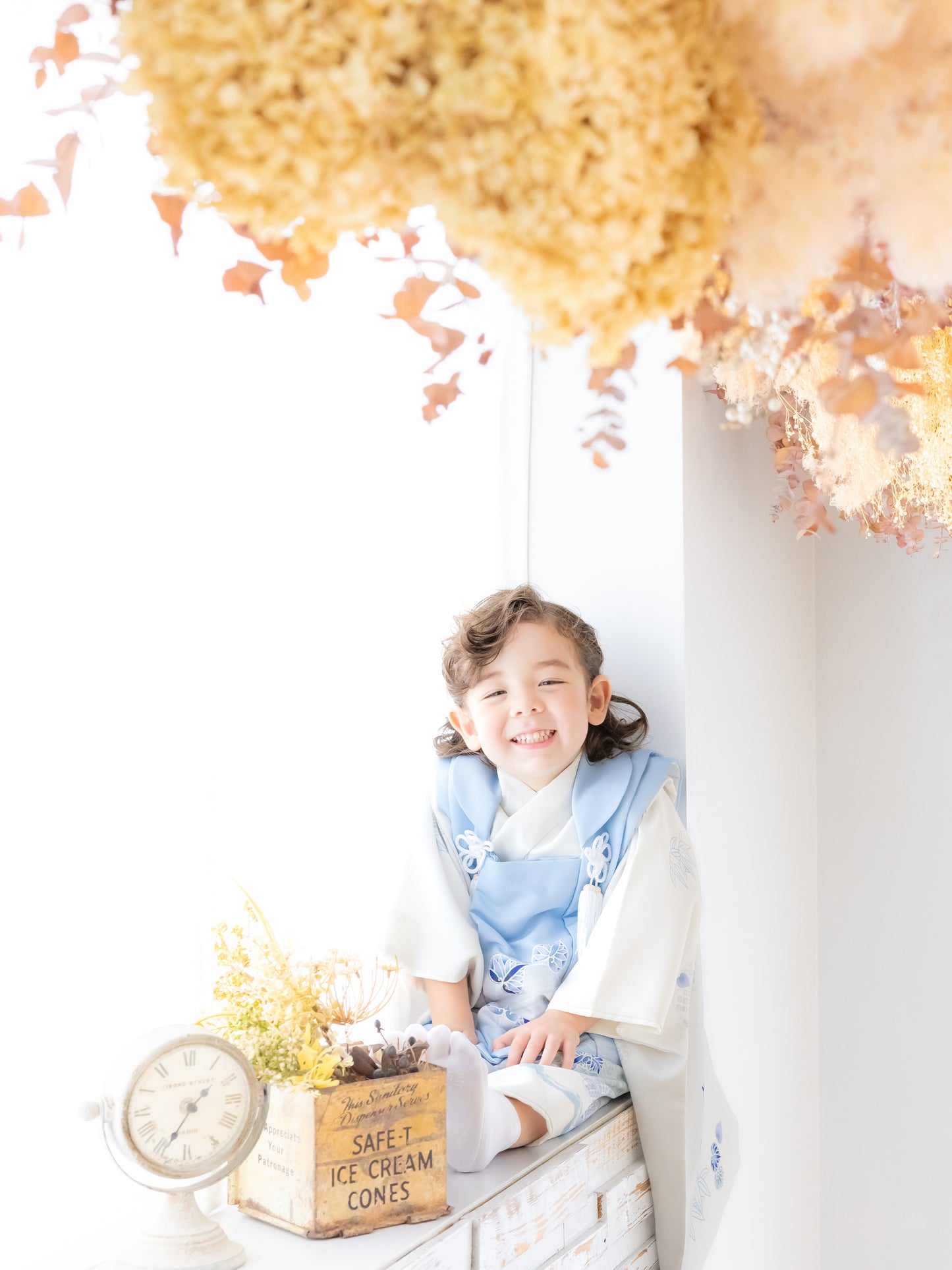 S1310 葵/水色 【七五三着物レンタル】