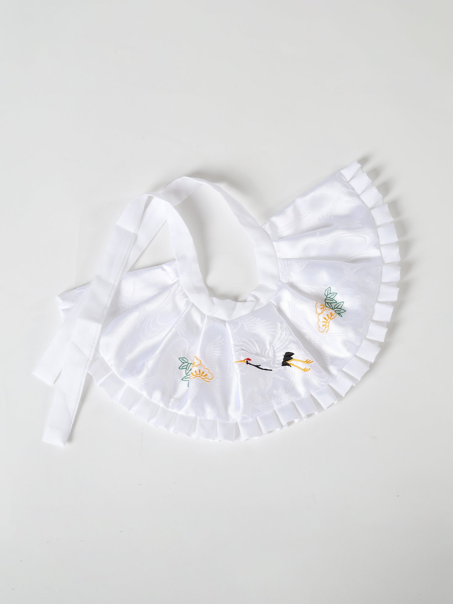 T5002/白鷹と武具/白緑【お宮参り着物レンタル】