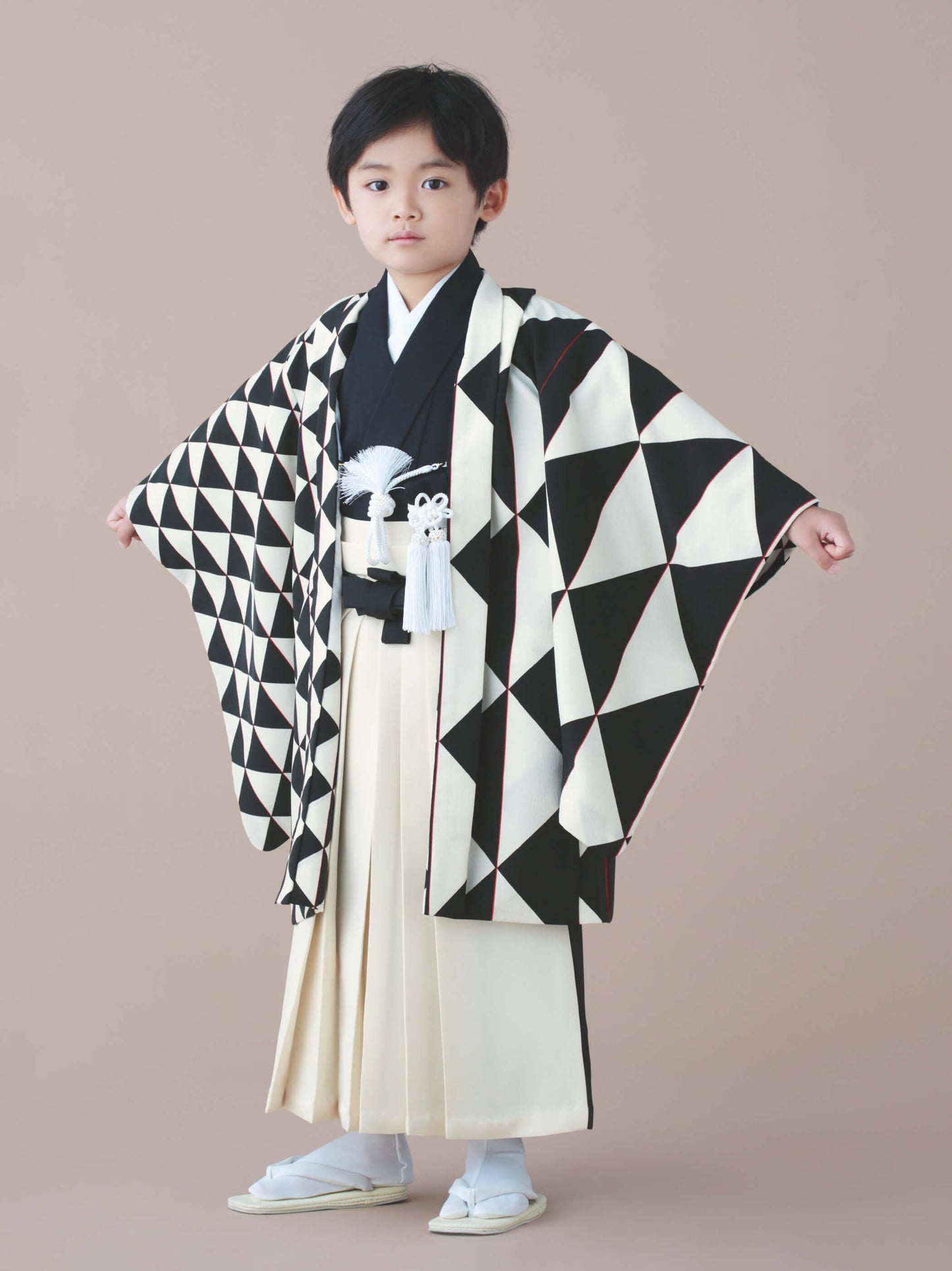 C501 ウロコ / 片身替り/黒 七五三着物レンタル