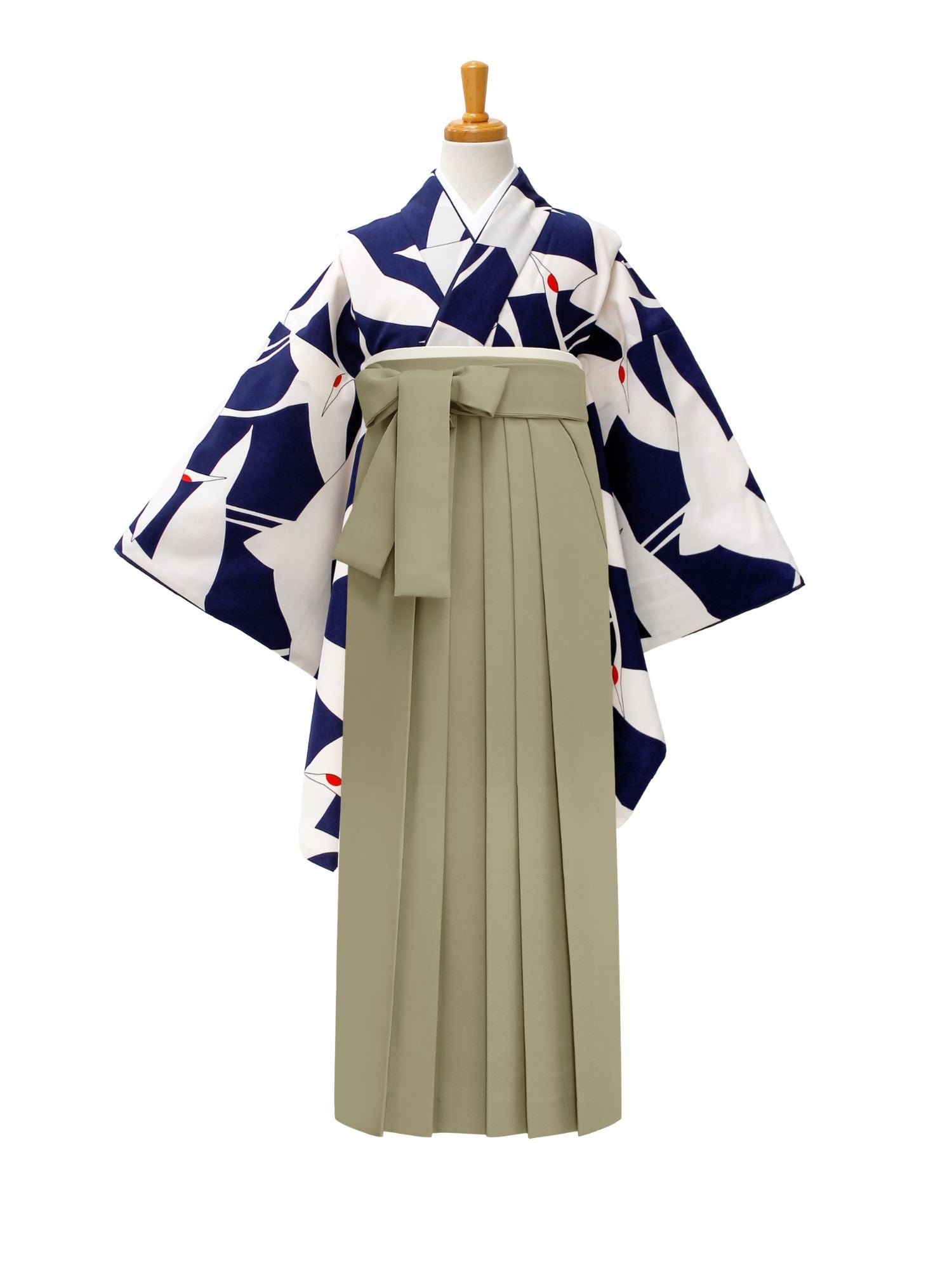 C0012 シルエット鶴 / 紺 | 卒業式小学生袴レンタル | tententen