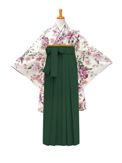 小学生 卒業袴 レンタル 女の子｜ダリア オフピンク C0016｜フルセット