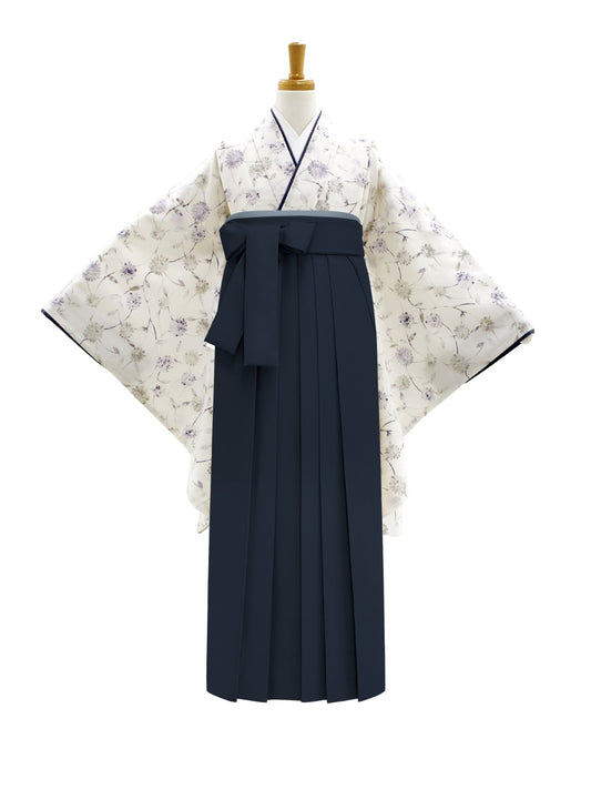 小学生 卒業袴 レンタル 女の子｜マーガレット更紗 ブルー C0006｜フルセット