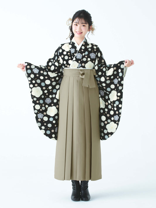 C0022 九重梅/黒 【小学生卒業式袴レンタル】