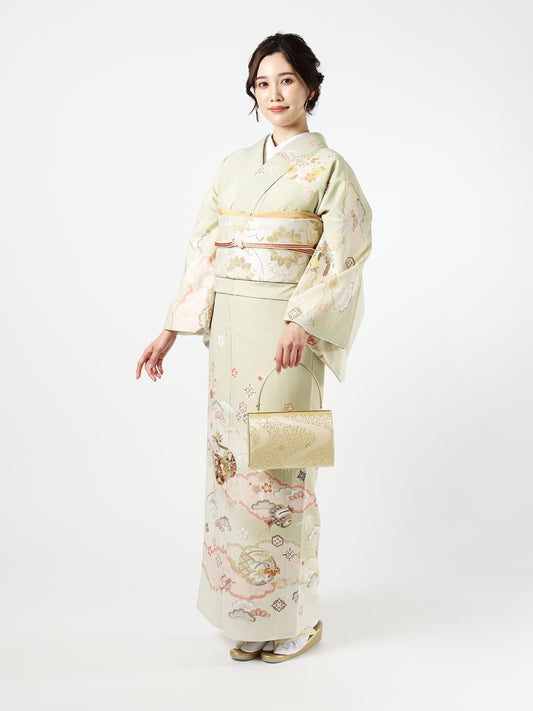 L0002/吉祥小花/ベージュ | 訪問着レンタル