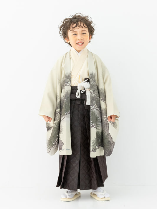 S0509 鷹に松図/オフ 【七五三着物レンタル】