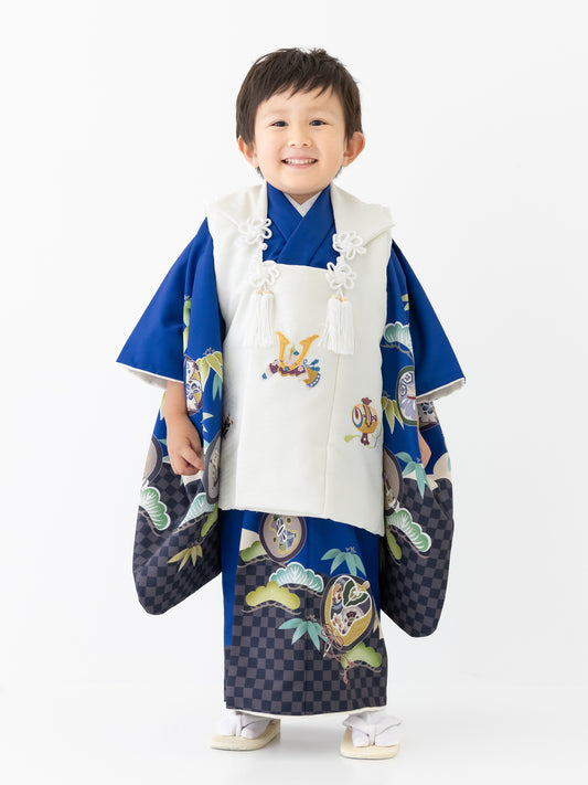 S1306 絵羽/白 【七五三着物レンタル】