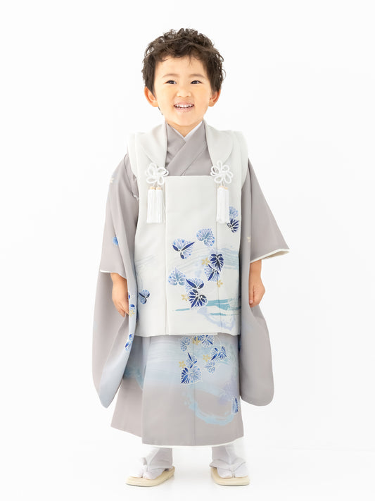 S1311 葵/白 【七五三着物レンタル】