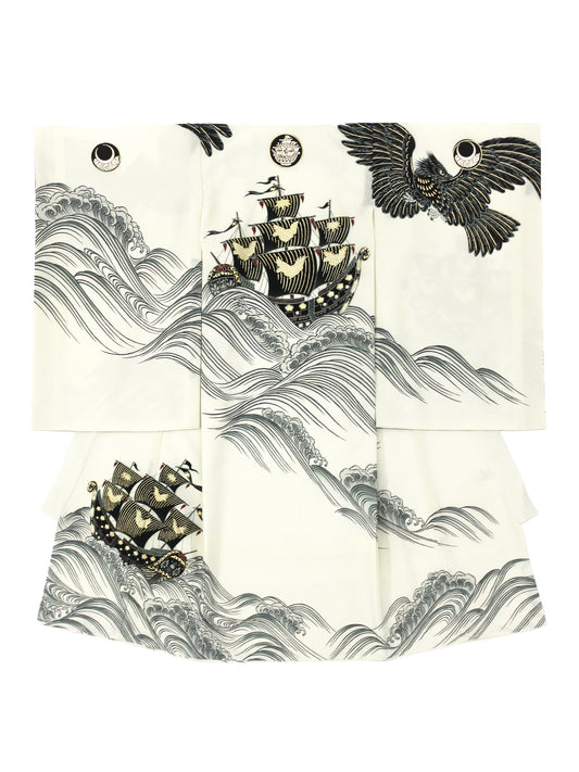 T5005/凱旋/白【お宮参り着物レンタル】