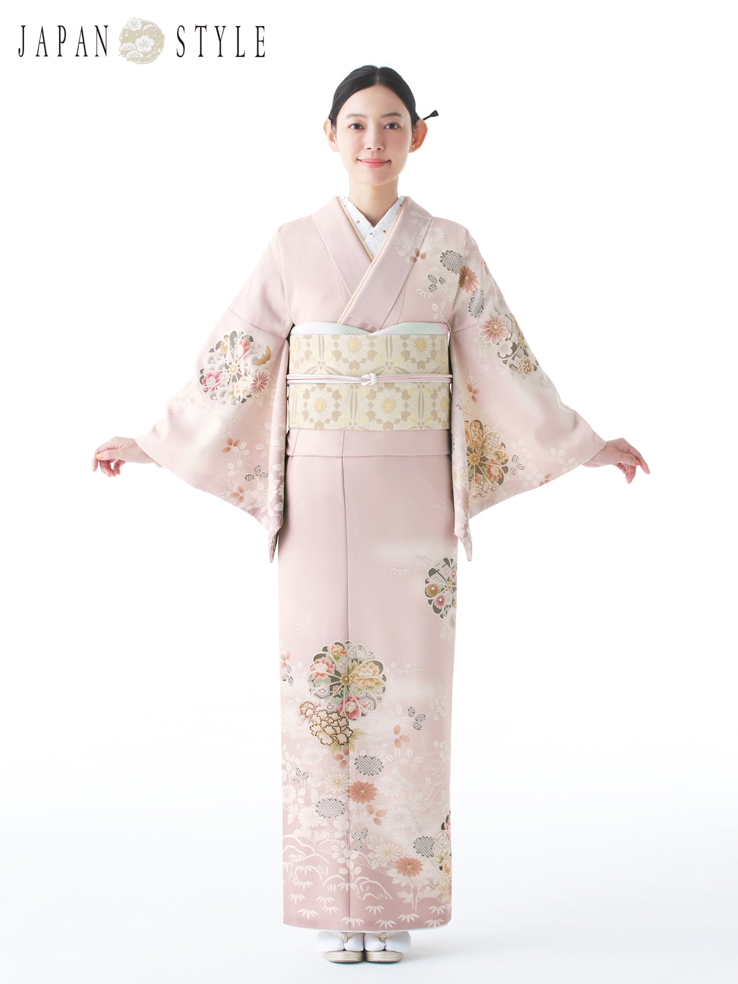 訪問着レンタル｜着物・入学式・卒業式｜ JAPAN STYLE｜菊御所解/ピンク/L0020