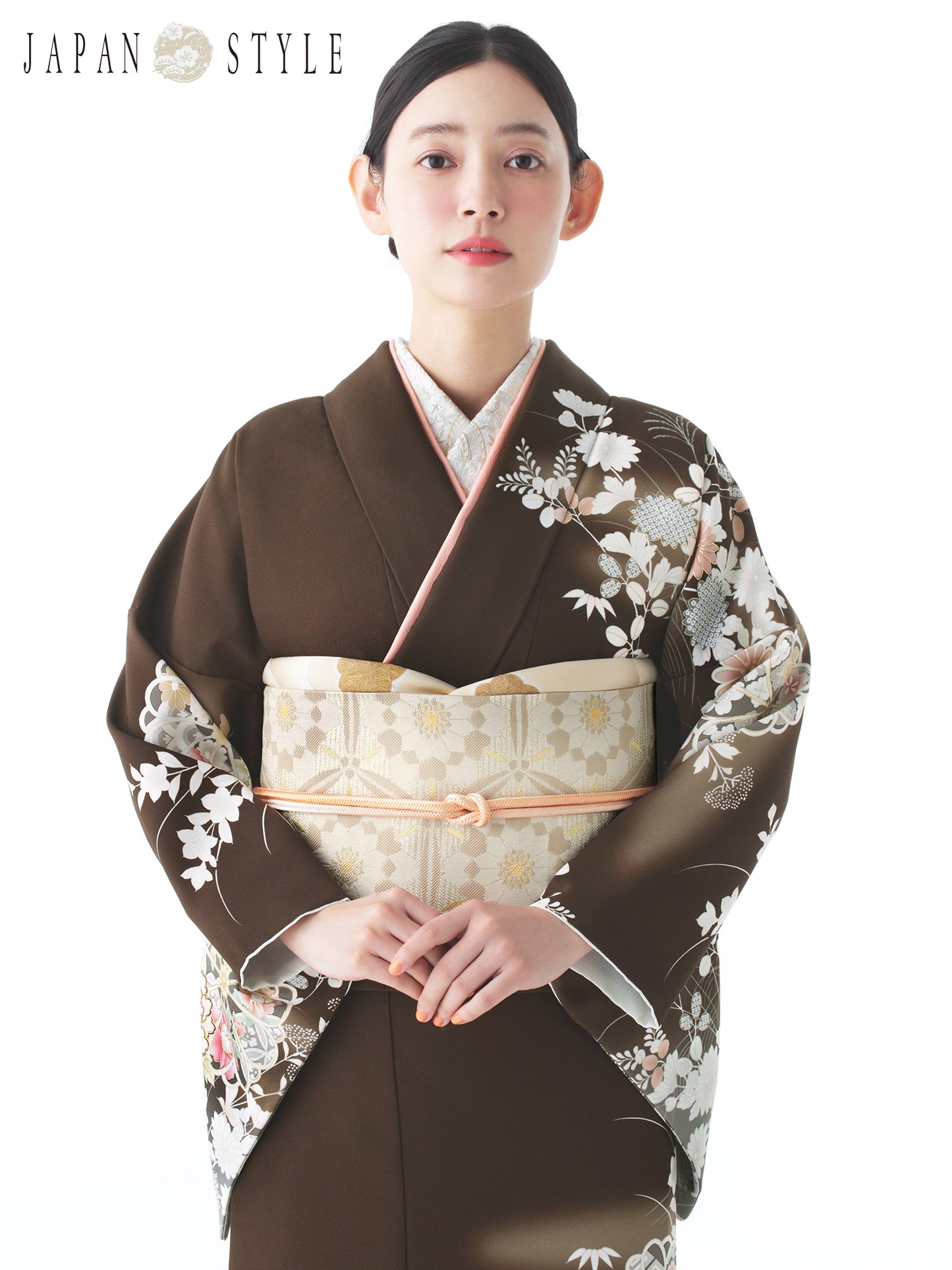訪問着レンタル｜着物・入学式・卒業式 ｜菊御所解/ブラウン/L0022