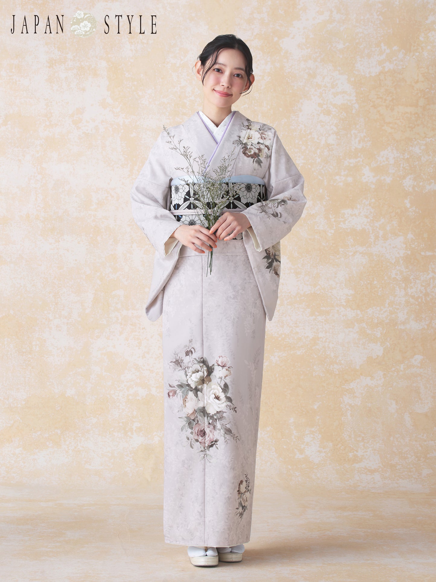 訪問着レンタル｜着物・入学式・卒業式 ｜洋花/ラベンダー/L0023