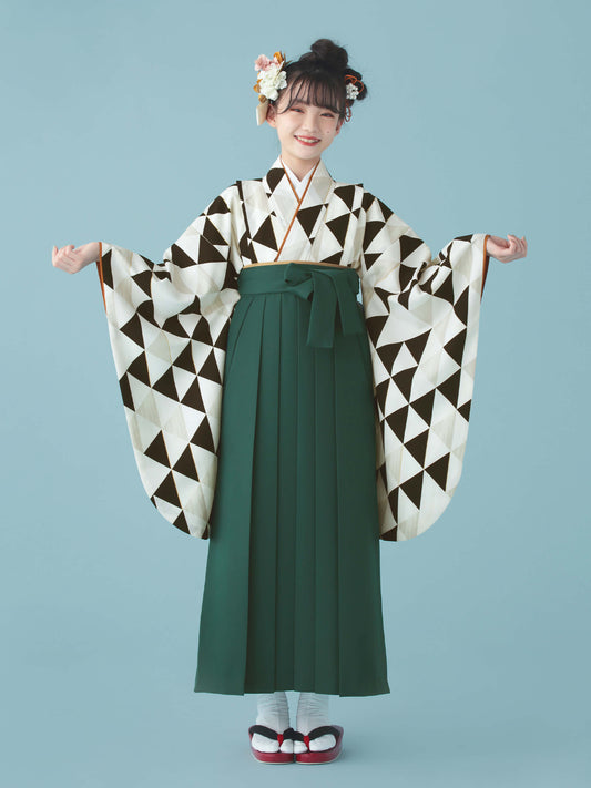 C0008 ウロコ / 黒 卒業式小学生袴レンタル