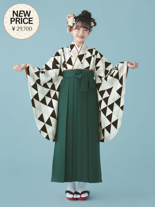 C0008 ウロコ / 黒 卒業式小学生袴レンタル