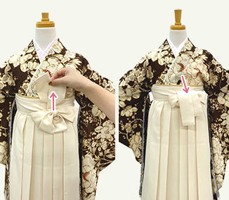 step09 蝶々結びの足を結び目にくぐらせ、結び目の上にかぶせます